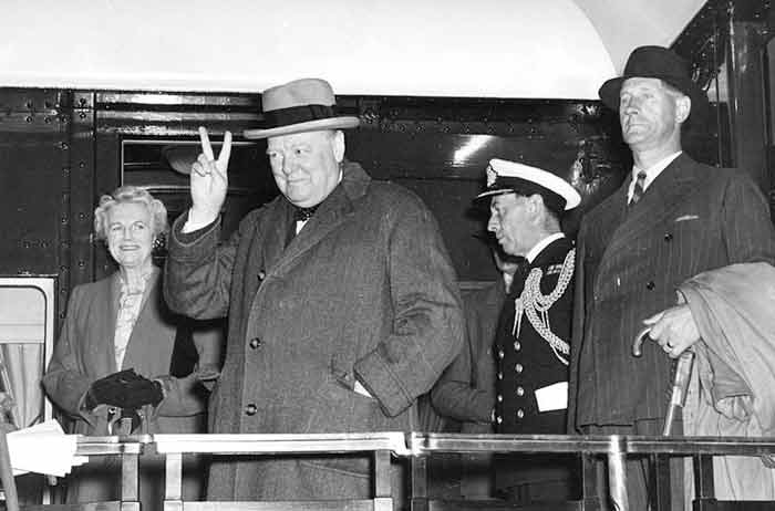Winston en Clementine Churchill op de conferentie van Quebec in 1943