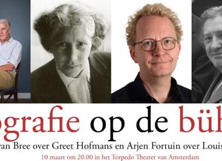 10 maart Biografie op de bühne: Han van Bree over Greet Hofmans en Arjen Fortuin over Louis Paul Boon