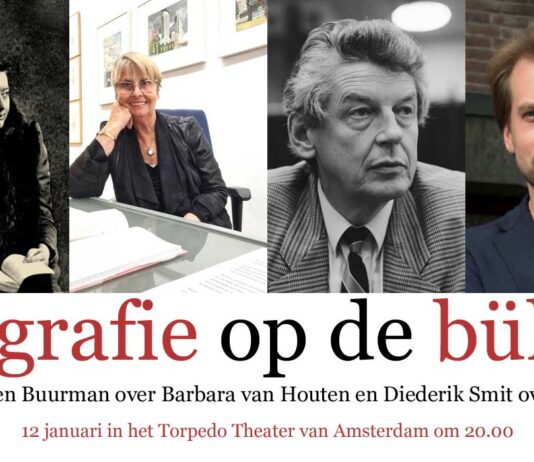 12 januari Biografie op de bühne met Margreet den Buurman over Barbara van Houten en Diederik Smit over Wim Kok
